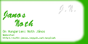 janos noth business card